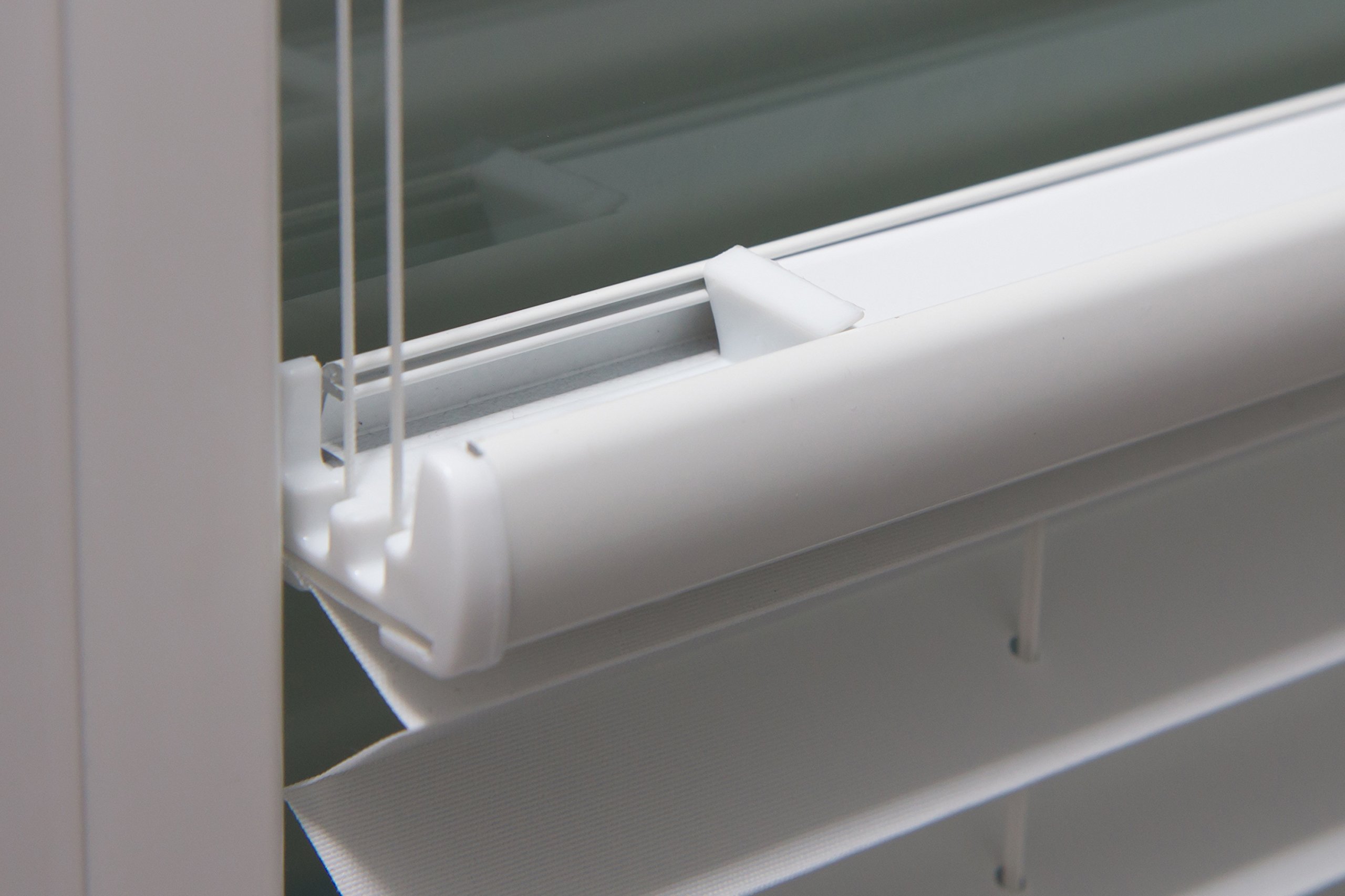 Plissee auf Maß Thermo für alle Fenster Montage in der Glasleiste Blickdicht mit Spannschuh Sonnenschutzrollo Dunkelgrau Breite: 91-100 cm, Höhe: 101-150 cm