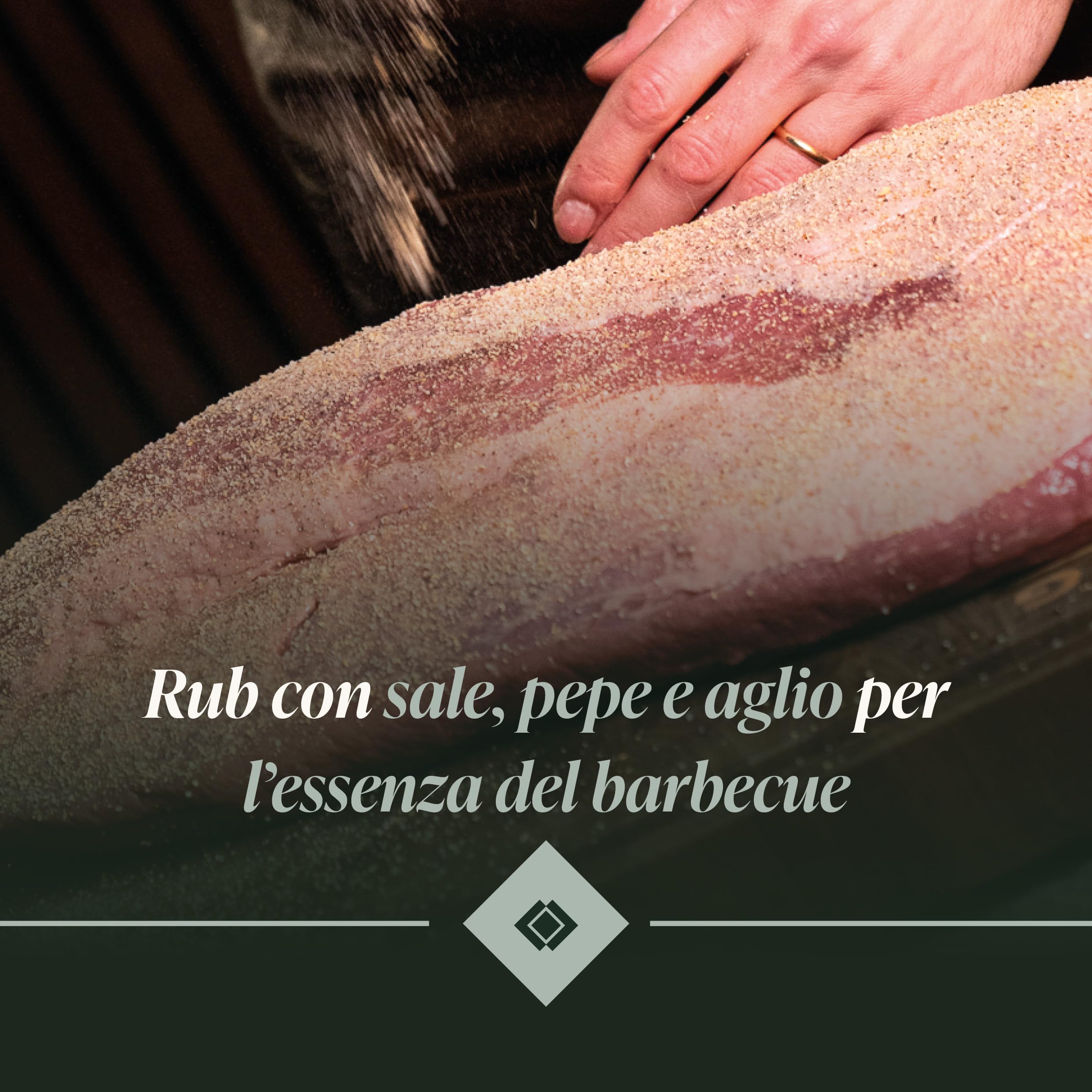 BBQ KING - S.P.G. Rub Confezione da 1Kg, Salt Pepper Garlic Dry Rub Bbq Ideale per Barbecue e Grill, Set Spezie Cucina 100% Made in Italy, Miscela di Spezie a Base di Sale, Pepe ed Aglio