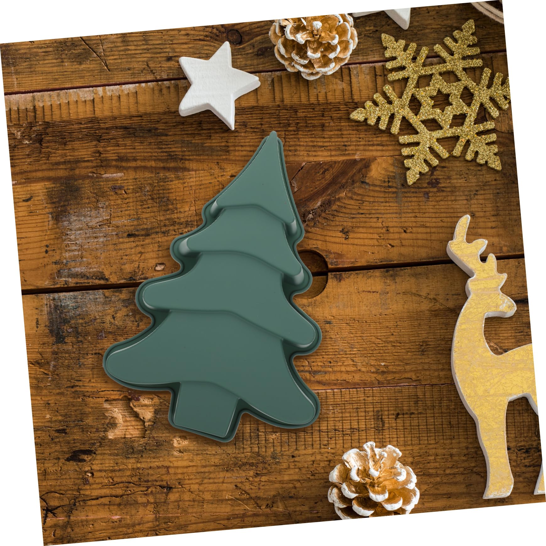 TOPBATHY Albero Natale Torta 3 Pz Stampo in Silicone Stampo Da Natalizio Per Candele Cubo Regalini Di Natale Bomboniere Natalizie Per Dolci in Silicone Per Torta Multifunzione