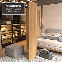 Vista 121 de Red Lantern Pantalla de onda de bambú corta de 4 pies - Blanco