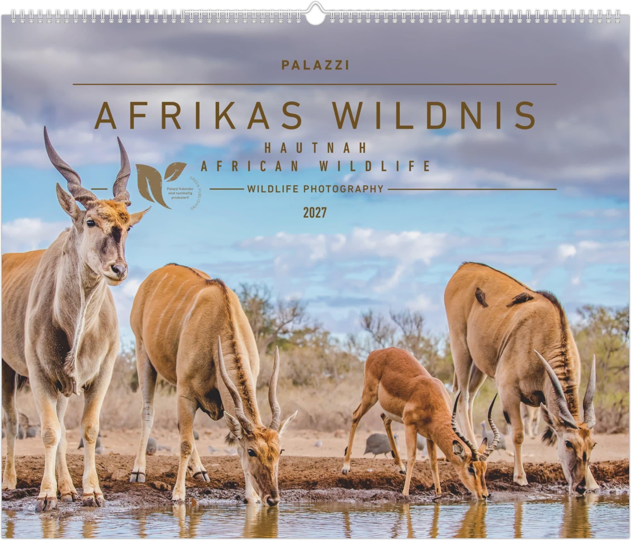 Hautnah - Afrikas Wildnis 2027: Wandkalender 60x50 cm mit 12 Tierfotografien und humorvollen Bildunterschriften