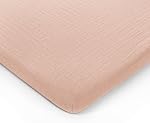 Comfy Cubs Muslin Feuille de lit en coton - Doucement & Feuilles respirantes pour lits standard & Matelas pour tout-petit - Snug Fit, Elastic sécurisé avec de beaux emballages pour les garçons & Filles - blanc