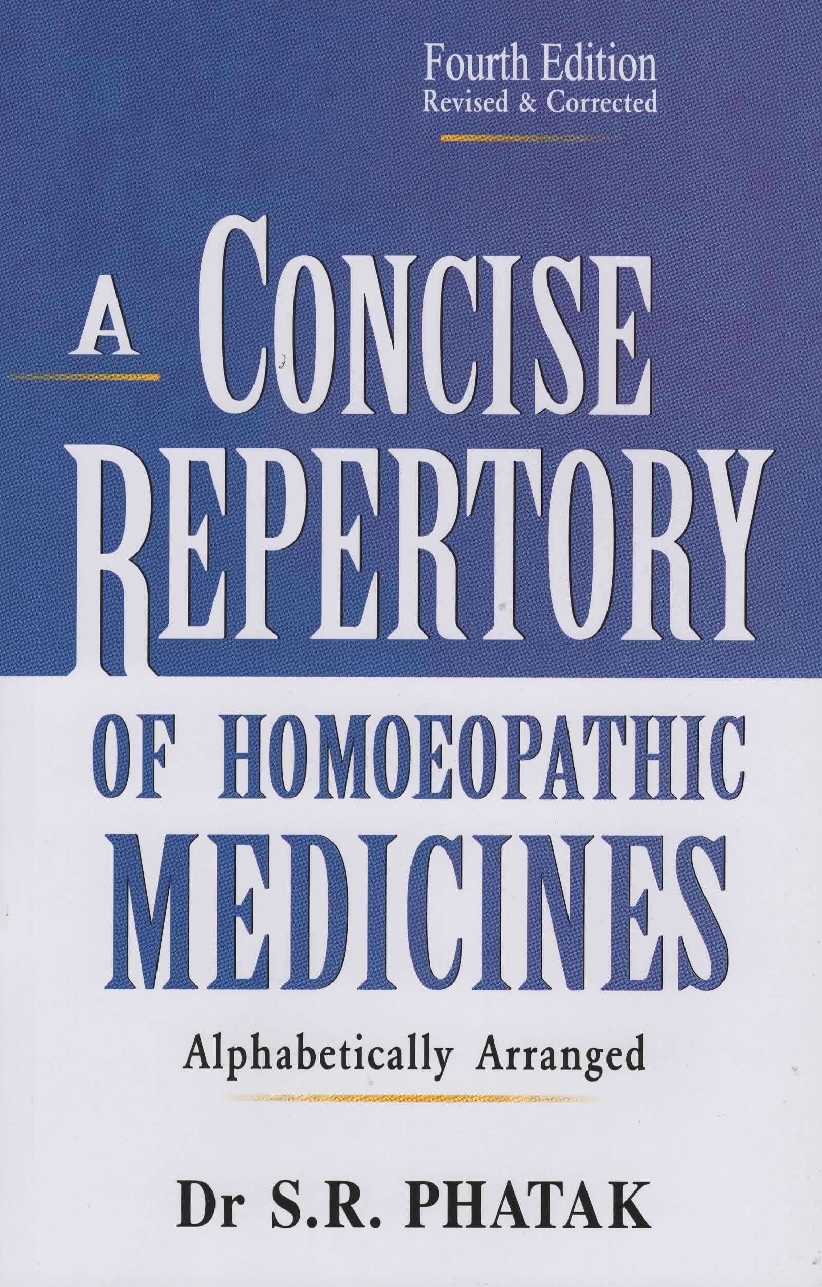 A CONCISE REPERTORY OF HOMEOPATHIC MEDICINES