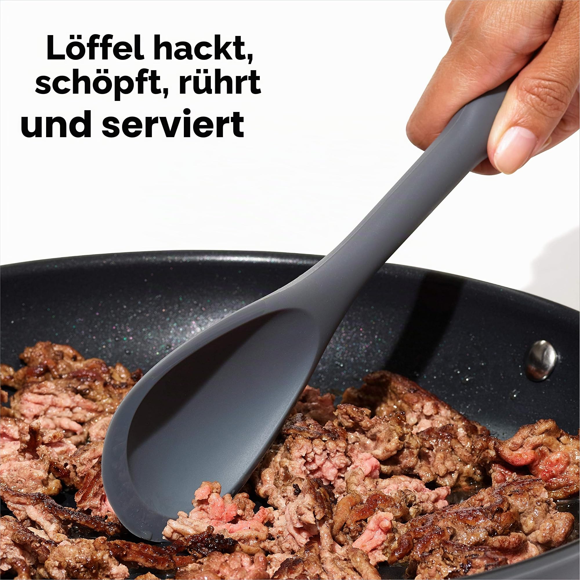 OXO Good Grips Silikon-Utensilien-Set, 3-teilig, Grau, Einheitsgröße