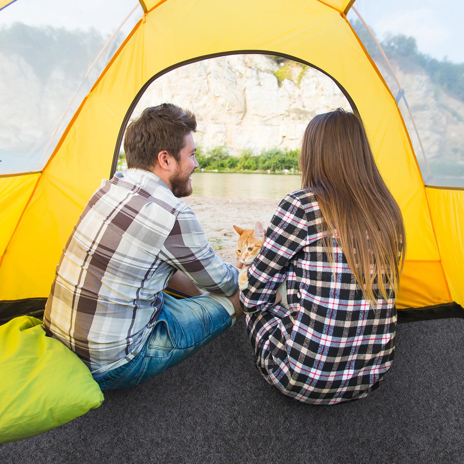 Camping Tent Carpet Mat 6.5x5 Ft Waterproof Rug Liner