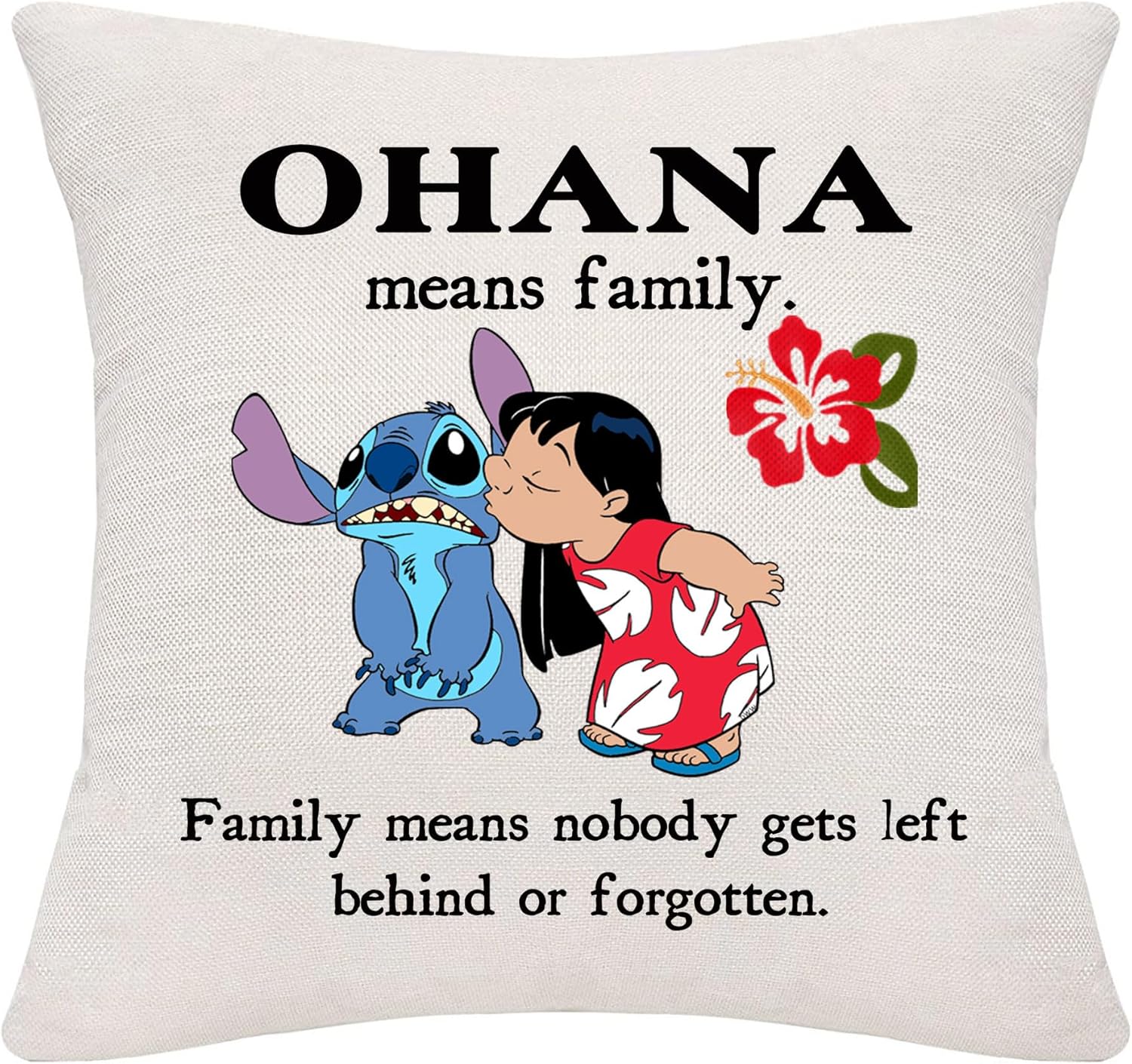 Hardeson Stitch Cushion Covers Gifts for Girls, Ohana Means Family