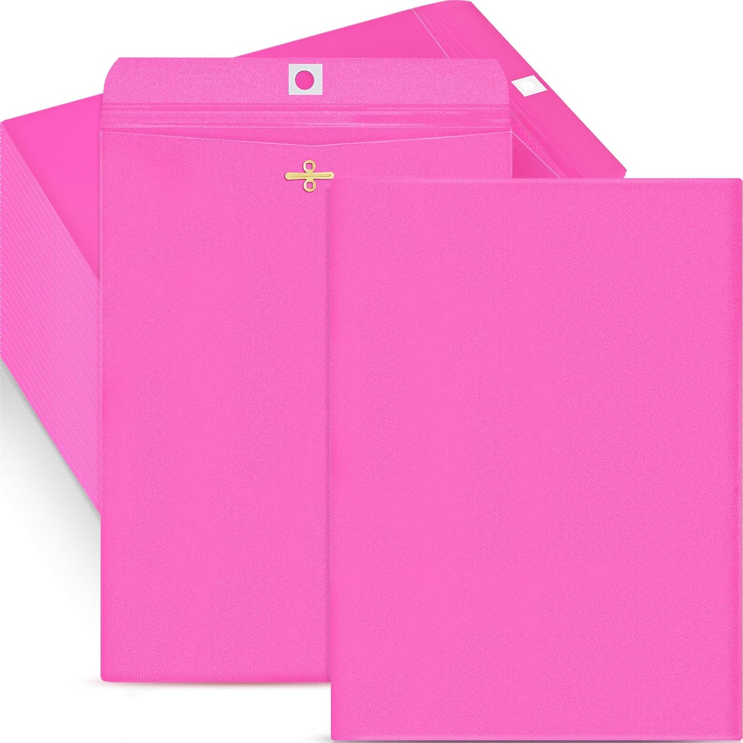 Geyee 100 Pcs Clasp Envelopes Manilla Envelopes Gummed