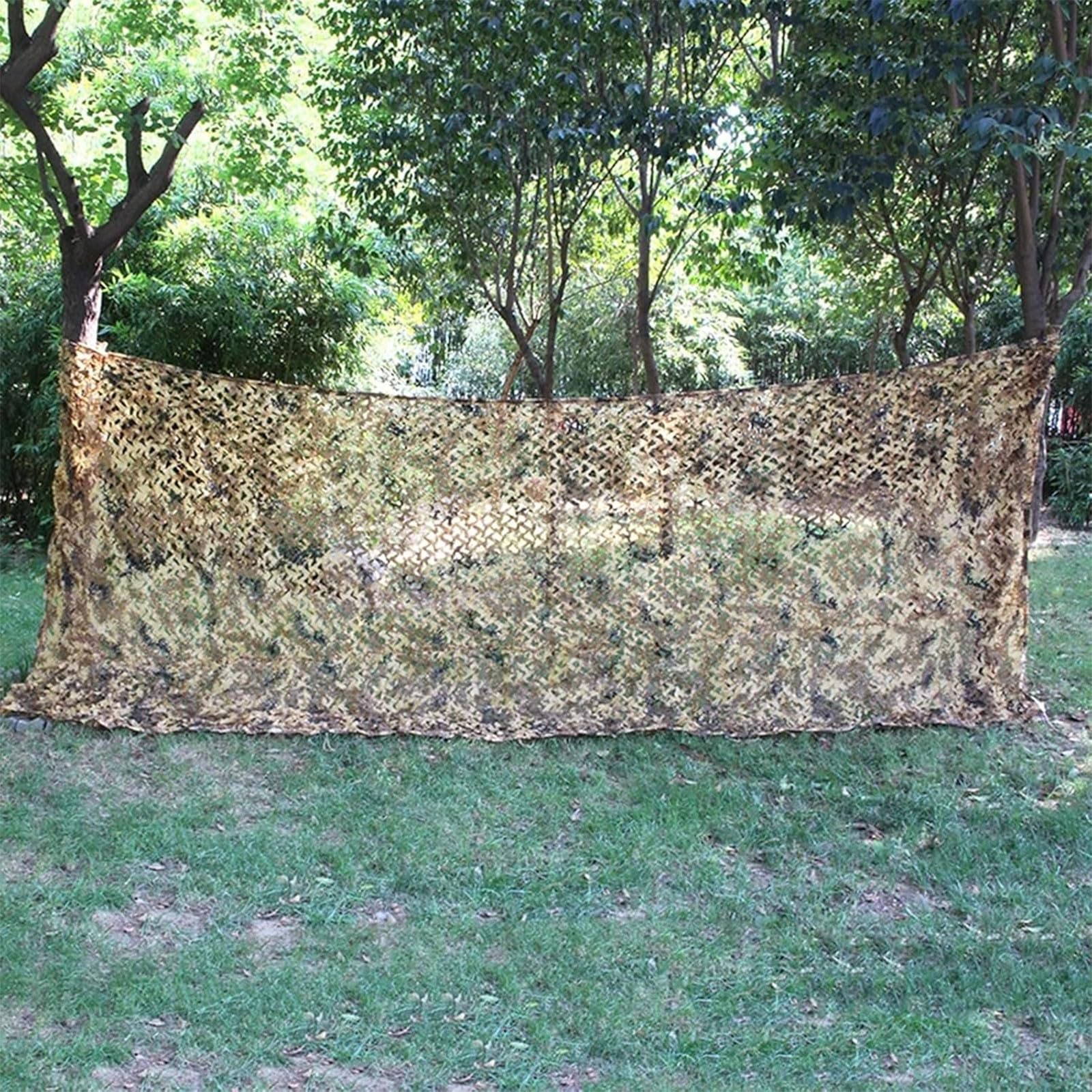 Rete Mimetica Desertica Rinforzata, 3x4m Rete Mimetica Ombreggiante per Pergola, Caccia, Nascosta, Decorazioni per feste in giardino