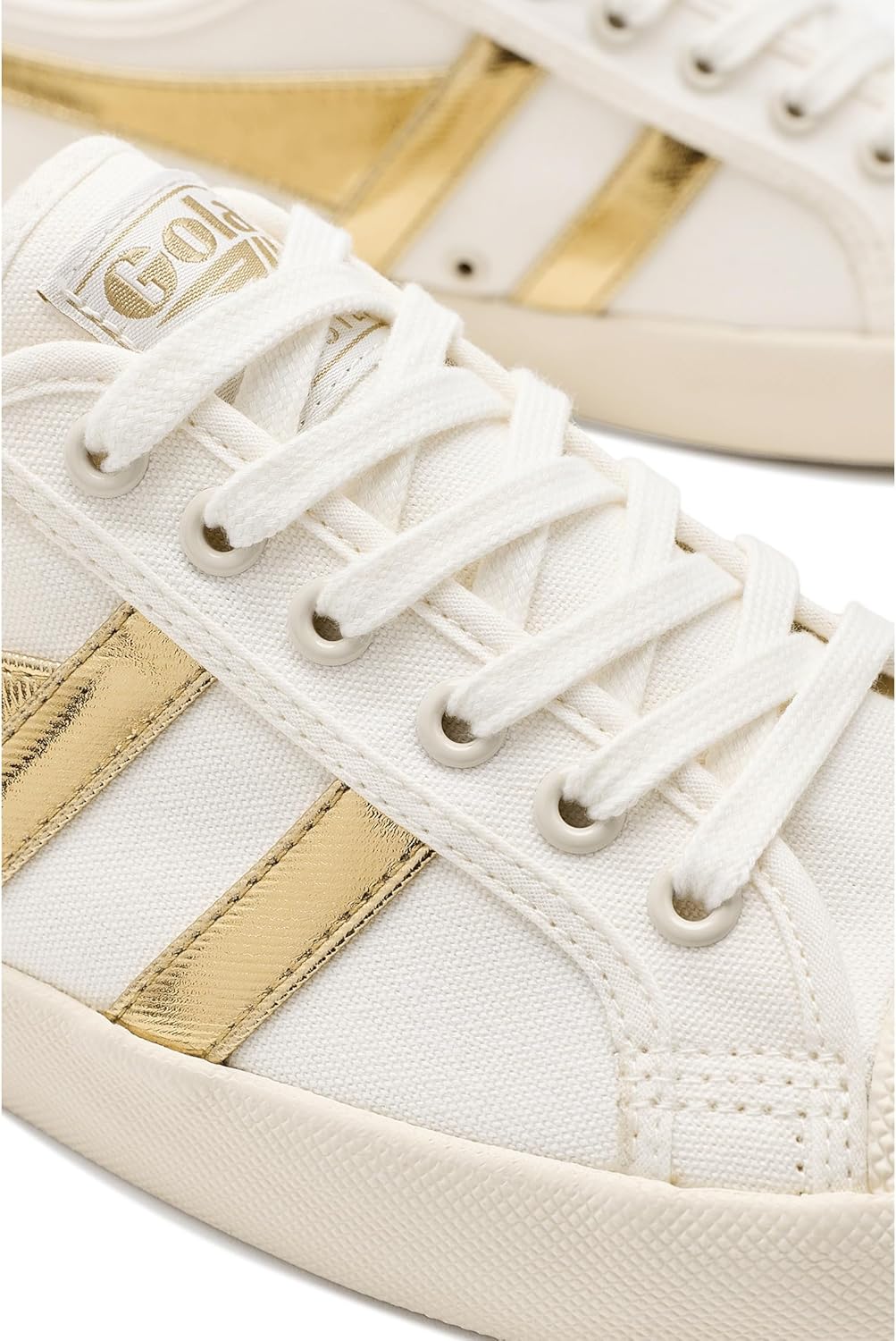 Gola, Women's, Coaster, Off White/Gold, 8.5, Medium