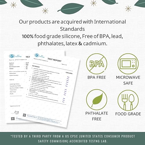 Miniatura 7 de Recipientes de silicona para refrigerios para niños de 6 a 12 meses, paquete de 2 vasos de silicona de grado alimenticio con asa de agarre para