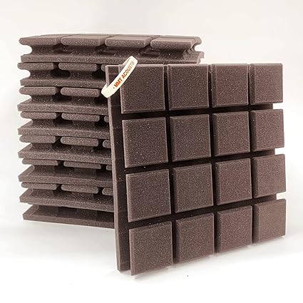 MMT Acoustix 72pc | 10x Effect Turbo Acoustic Foam 50 density 1x1ft 2. High grade acoustic foam, aesthetic soundproofing wall acoustic panels, echo reduction, noise control. Wine