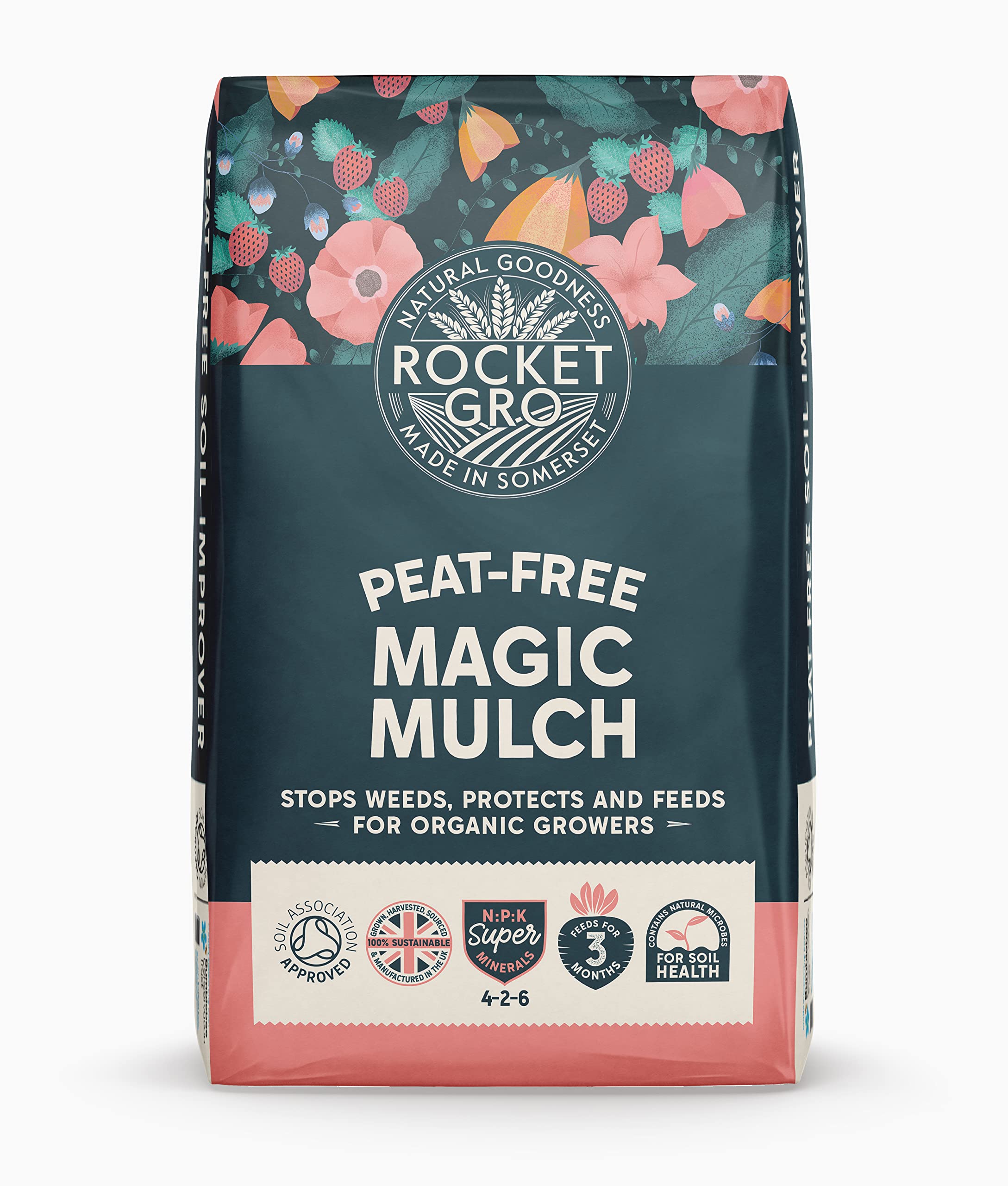 Buy RocketGro Mulch 40l PeatFree bio active rich in NPK natural