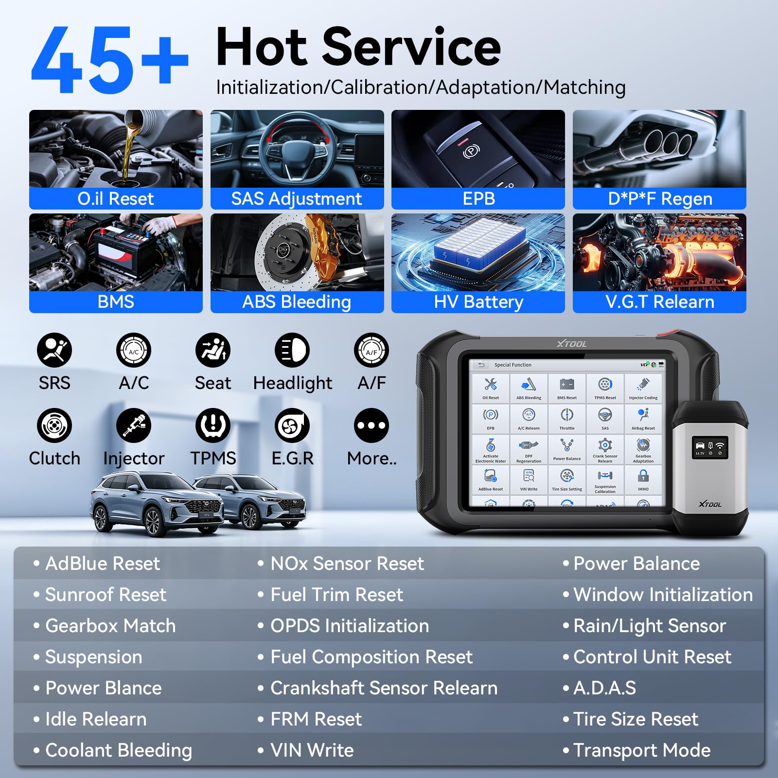 XTOOL Escáner de diagnóstico de Coche D9 de Nivel OE 2023 con actualizaciones de 3 años, mapeo de topología, codificación ECU y PMI, más de 42 reinicios, programación de Teclas, Controles