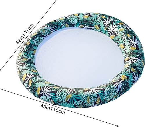 Miniatura 7 de Flotadores inflables de piscina para adultos, flotador de silla de piscina cubierta de tela, flotador de malla para adultos, hamaca de piscina,