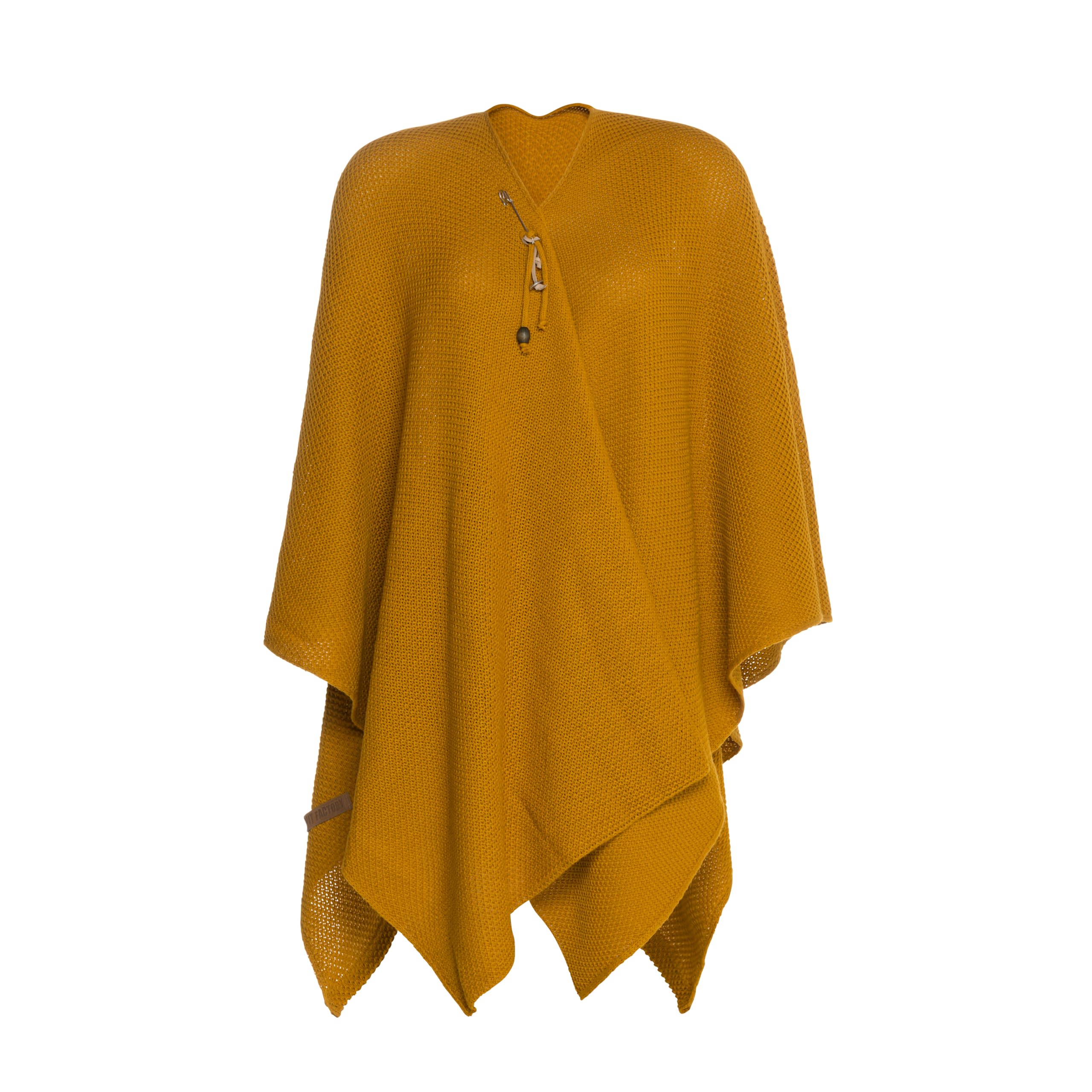 Knit Factory Women's Ochre - Jazz Shawl Wrap - Knitted Poncho - Winter Poncho - Cape Coat - Shawls And Wraps - Blanket Scarf - One Size
