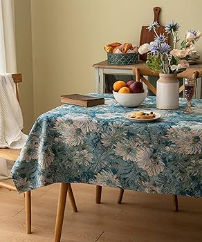 SALE！フランスアンティークஐ⋆*可愛いお花とポットのテーブルクロス フランスお花の刺繍が素朴でかわいいテーブルクロスはかわいい