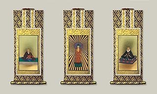 京仏壇いせむら 掛軸3枚セット 茶表装 各宗派・寸法ございます 仏壇掛軸 浄土真宗 (20代, 浄土真宗本願寺派(西本願寺)茶表装)