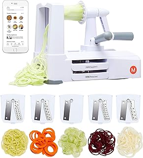 5-Blade Spiralizer | Vegetable Slicer with Durable Stainless Steel Blade...