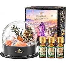 Crystal Stone Diffuser Gift Set with3 Essential Oils,Home Decor,Black