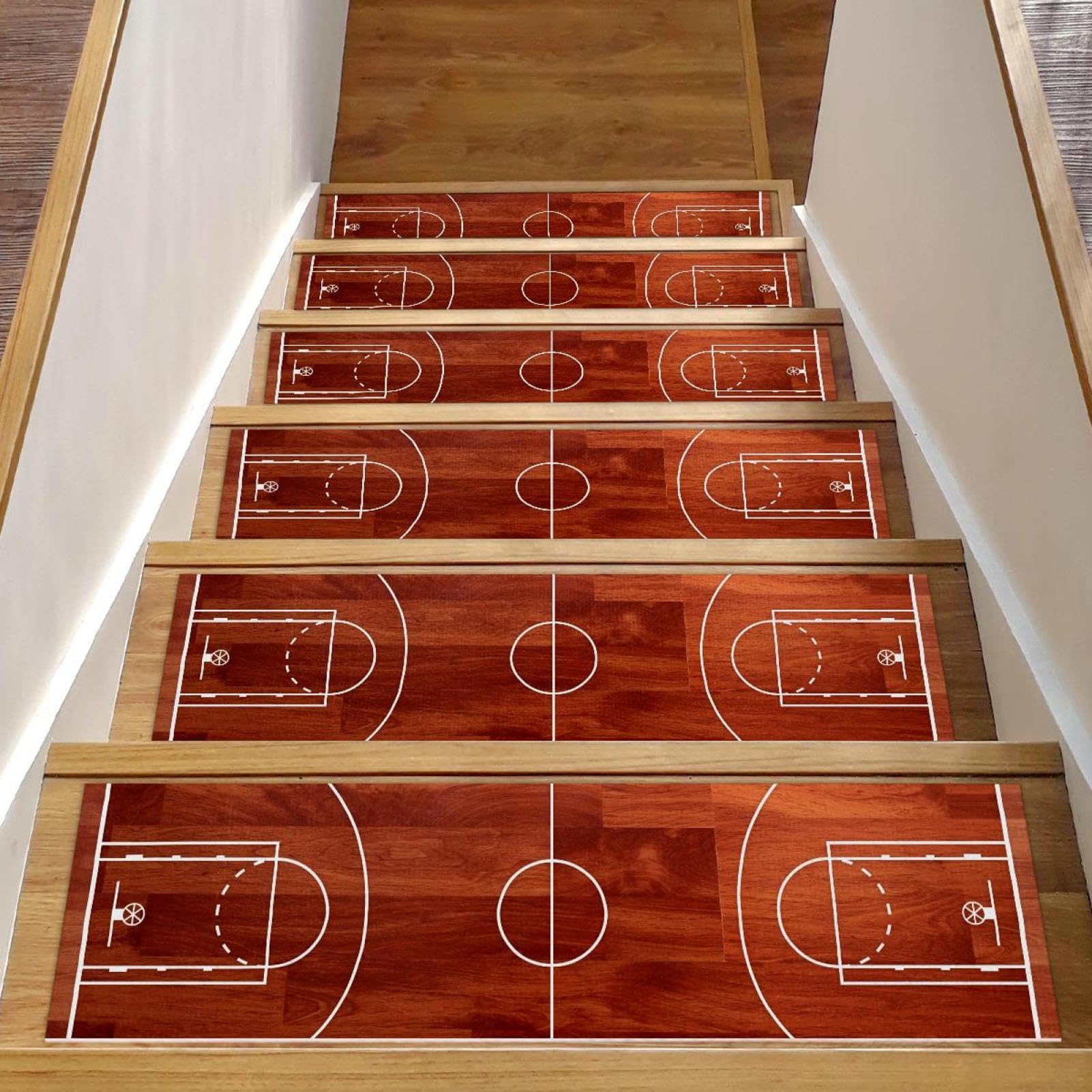 Alfombras para escaleras interiores de madera con superficie de poliéster premium y TPE