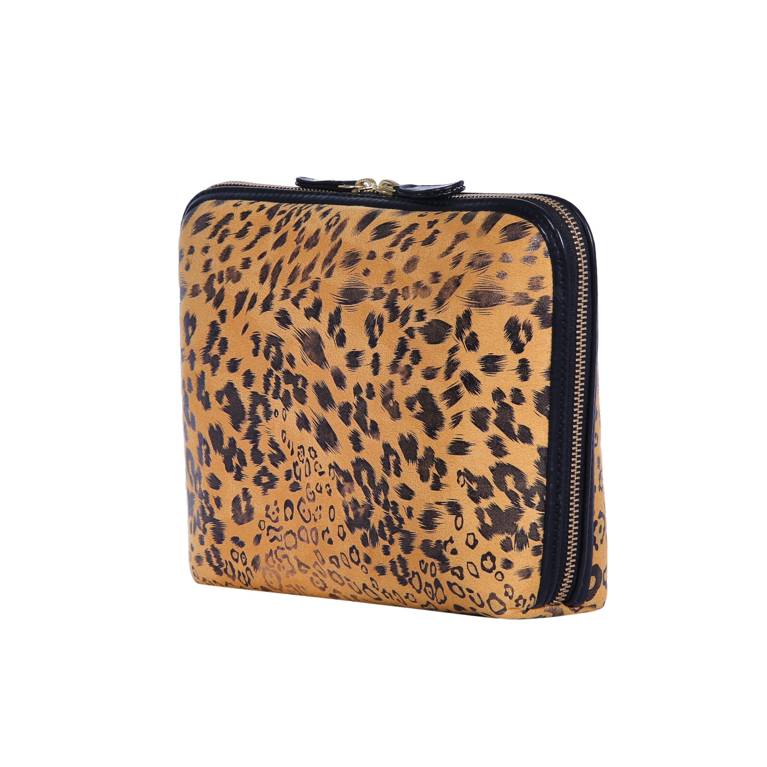 ek kabootar Large Travel Organizer Kit for Women, Blue Leopard Print Makeup & Toiletry Bag with Zip Closure, Spacious Multipurpose Cosmetic Storage for Travel Essentials, 27.5 x 18.5 x 7 cm, Pack of 1-picture-48