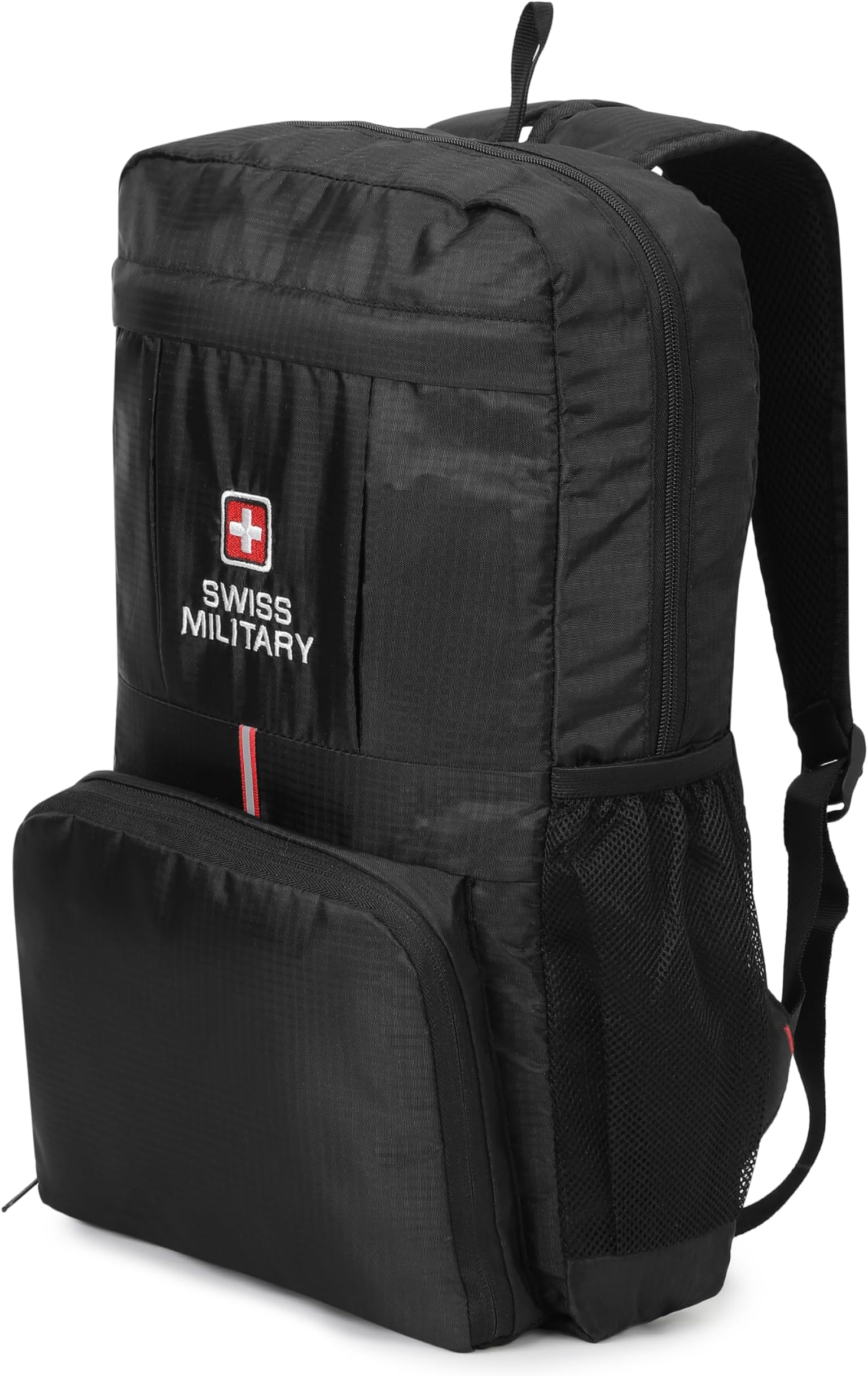 Foldable Backpack: Lightweight 13.2L Water-Resistant Bag for Men & Women | Compact, Tear-Resistant Design for Travel & Daily Use - Black