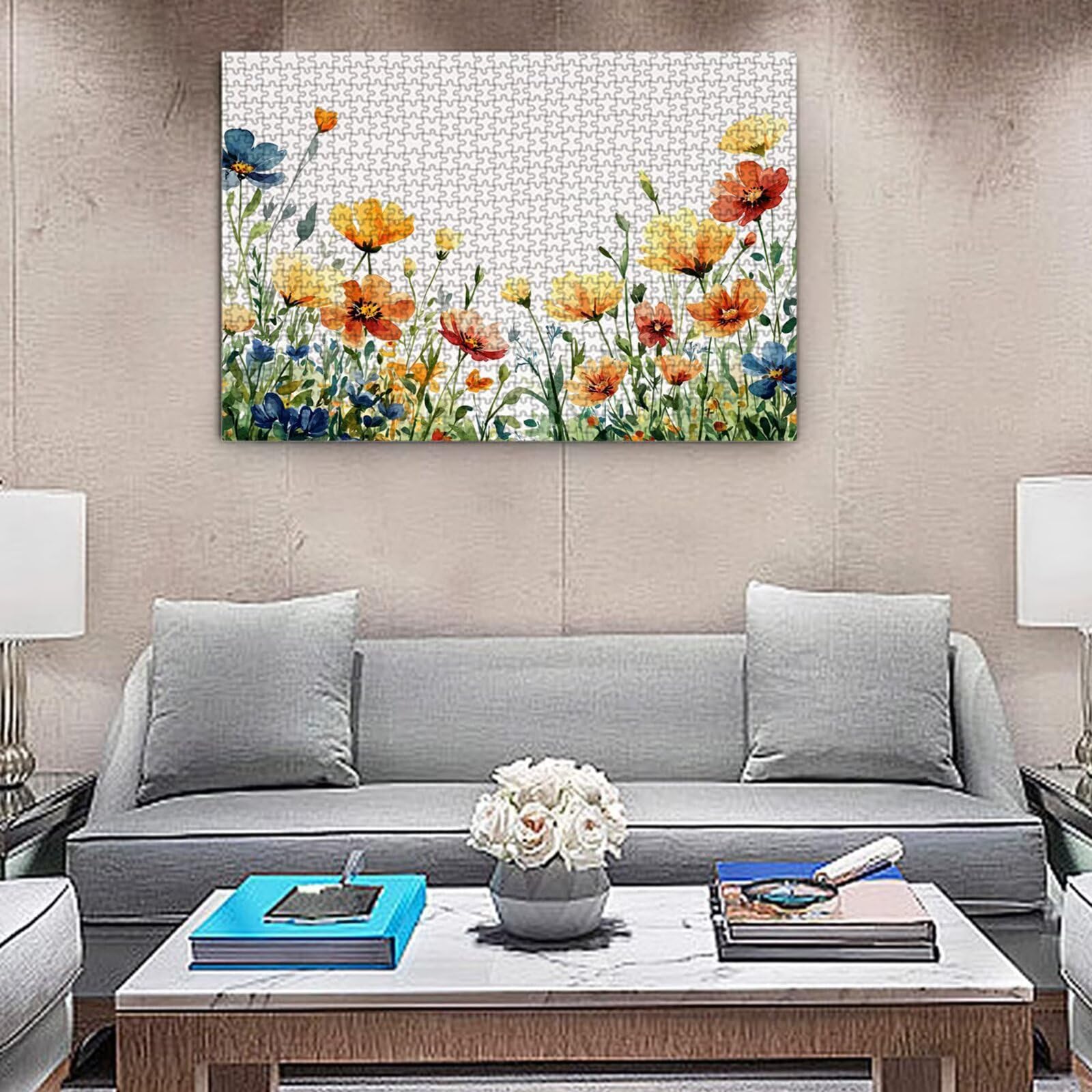 Jigsaw Puzzle, 4000 Pezzi Puzzle Classici, Fiore Puzzle Rilassamento Intelligence, Mpossibile Difficile Puzzles impegnativo per adulti Puzzles per Gioco Familiare, Regalo per Amore Amico Giallo K0F295