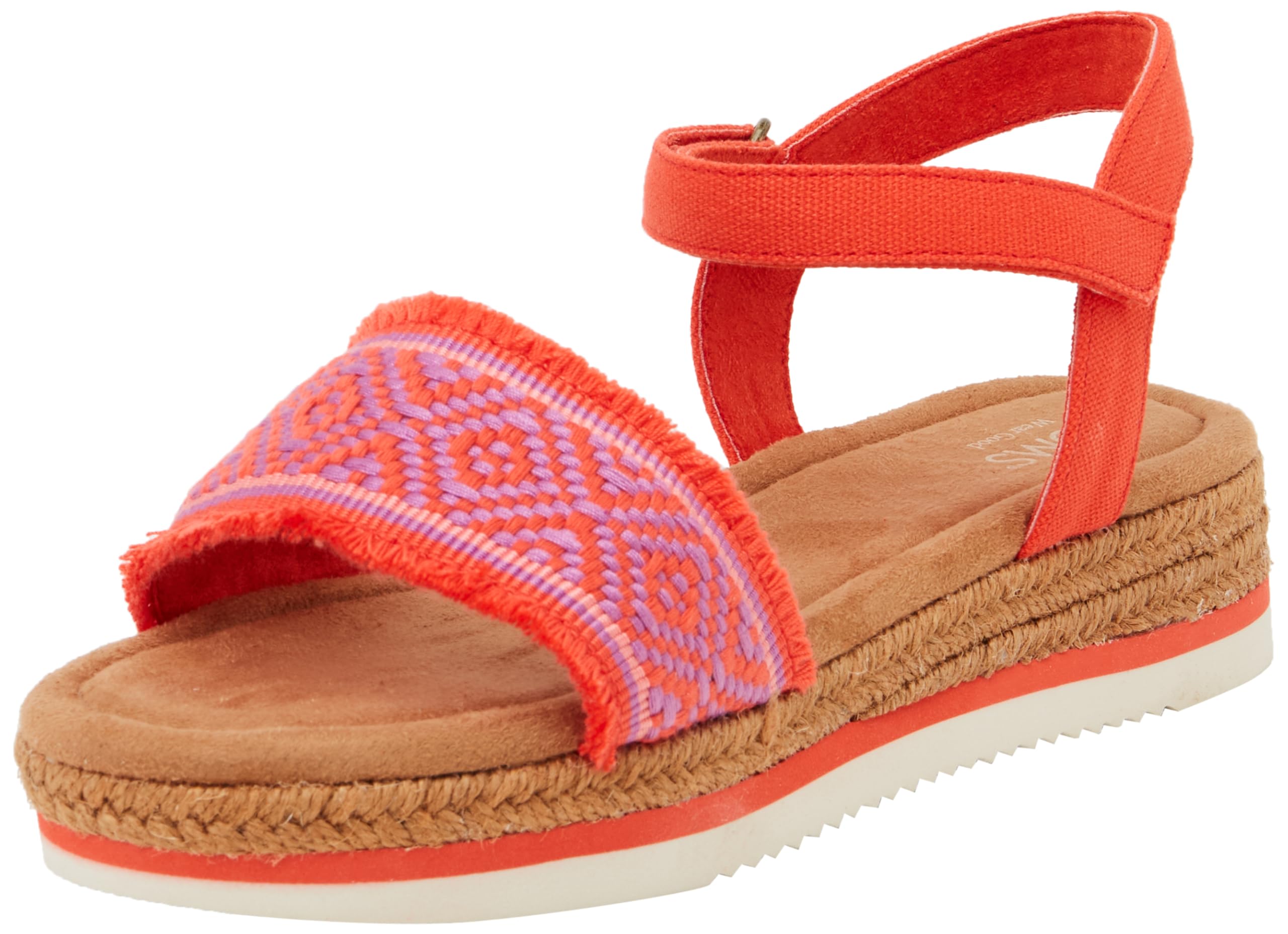 TOMS Women's Eco-Friendly Wedge Sandals – Sustainable Comfort with Adjustable Fit & OrthoLite Insoles