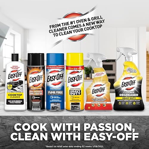 Miniatura 9 de EASY-OFF - Limpiador resistente para estufas, elimina quemaduras en los alimentos en cuestión de segundos, antiarañazos, no necesita herramientas de