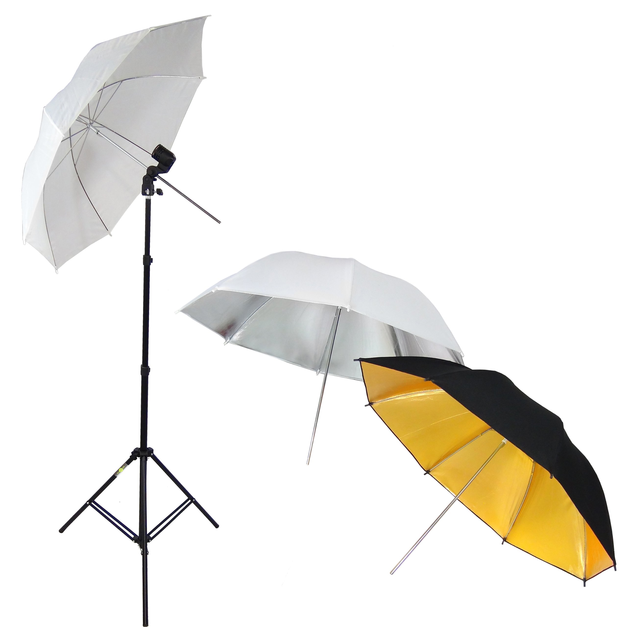 DynaSun Kit W969S Cavalletto Stativo Portalampada 3X Ombrello x Illuminatore Luci Flash Studio Video