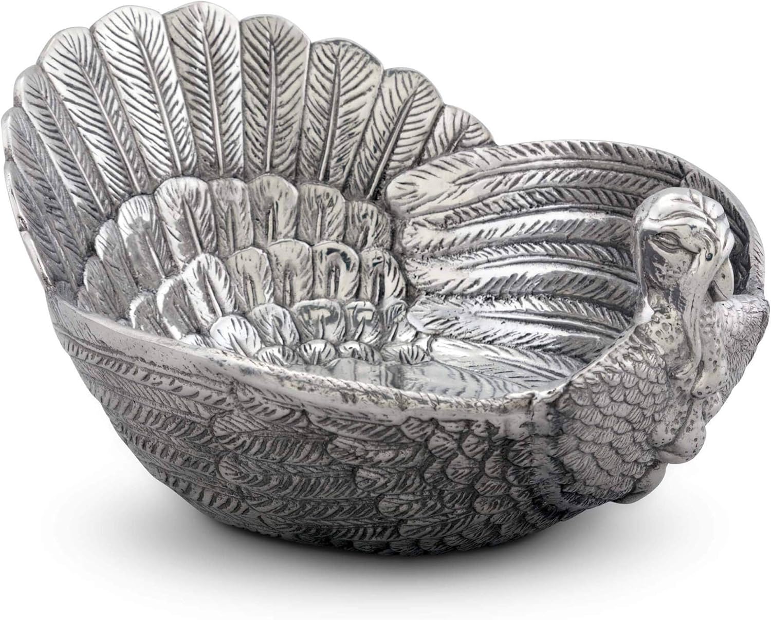 Handcrafted Aluminum Turkey Salad Bowl for Thanksgiving