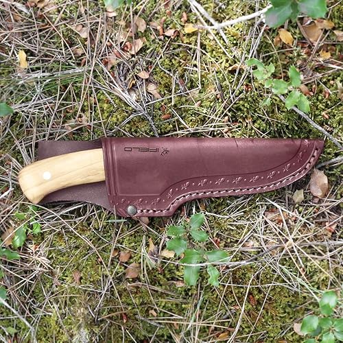 Miniatura 16 de iFIELD Cuchillo de caza deportivo para entrenamiento, hoja MOVA de 4 pulgadas en acabado satinado, hoja total de 8.5 pulgadas, virola de acero
