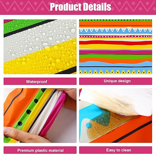 Miniatura 3 de Mantel de plástico para fiesta mexicana, 2 piezas, mantel rectangular desechable para fiesta de cumpleaños temática mexicana, suministros de