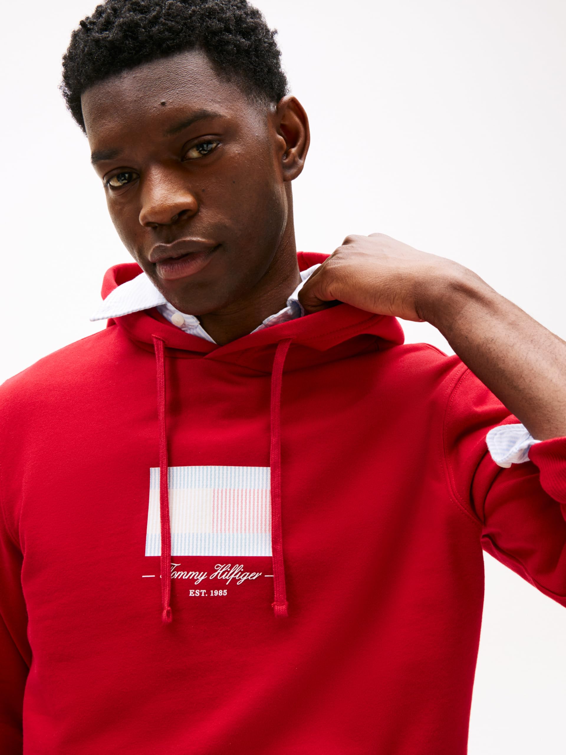 Tommy Hilfiger Herren Hoodie Ithaca Flag aus Baumwolle