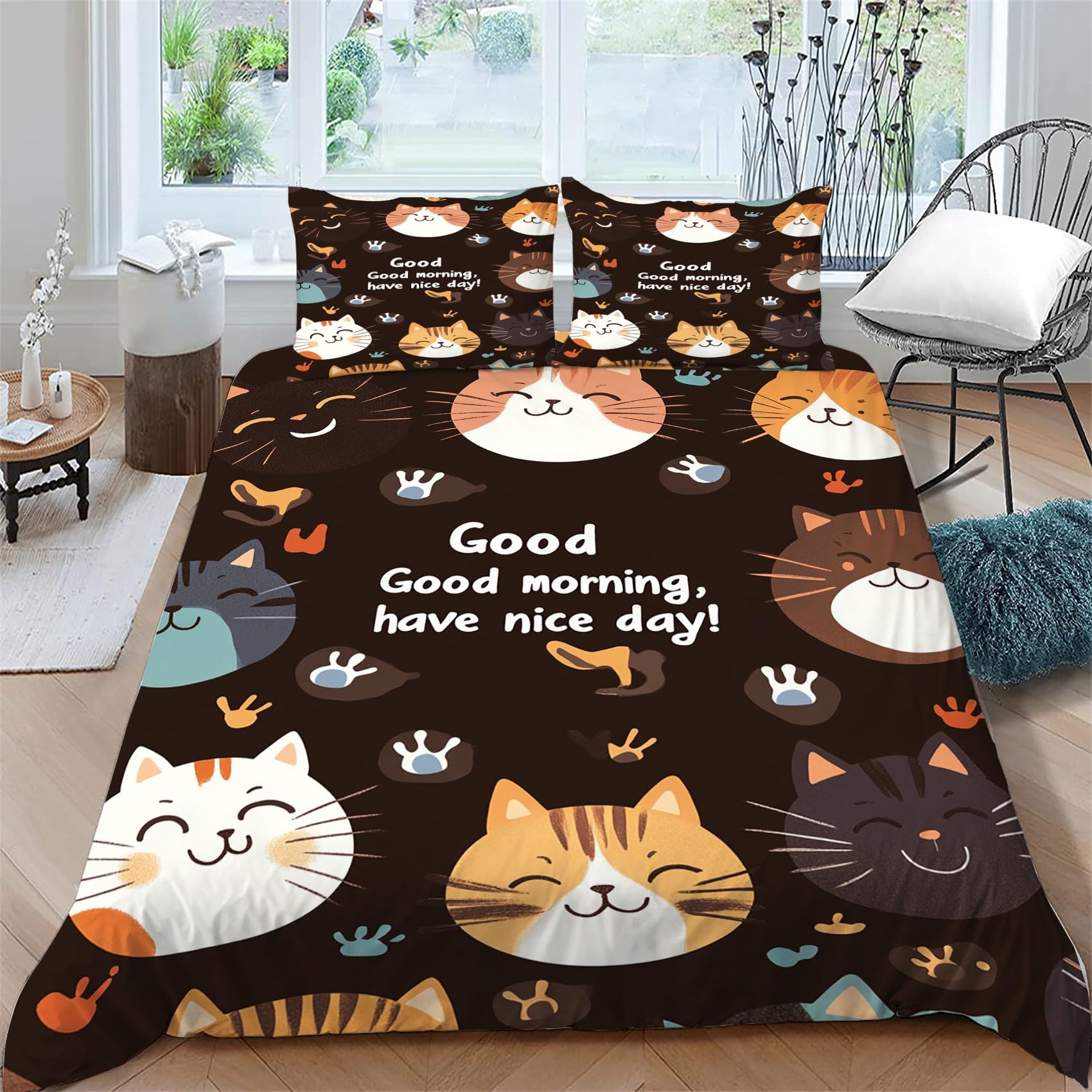 Housse de couette 140x200 microfibre anti-plis pour lit simple fille et garçon