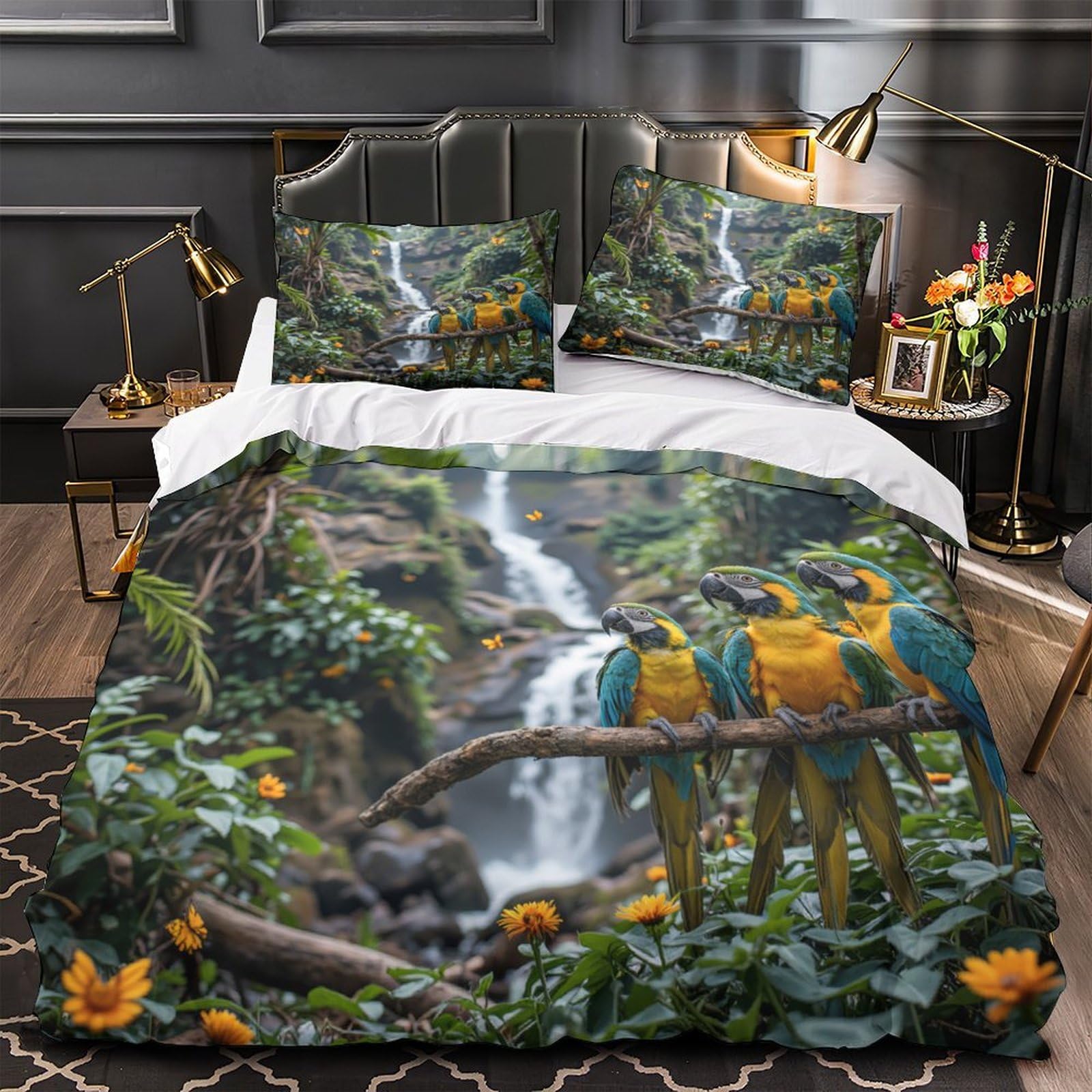 Housse de couette 260x220 confortable Paris imprimé 3D en microfibre