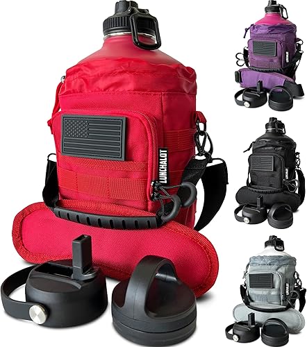 Botella de agua de 1 galĂłn aislada Jarra de agua de metal de acero inoxidable de 128 onzas con soporte Bolsa de transporte Asa de boquilla Tapas Botella de agua de 1 galĂłn aislada Jarra de agua de metal de acero inoxidable de 128 onzas con soporte Bolsa de transporte Asa de boquilla Tapas