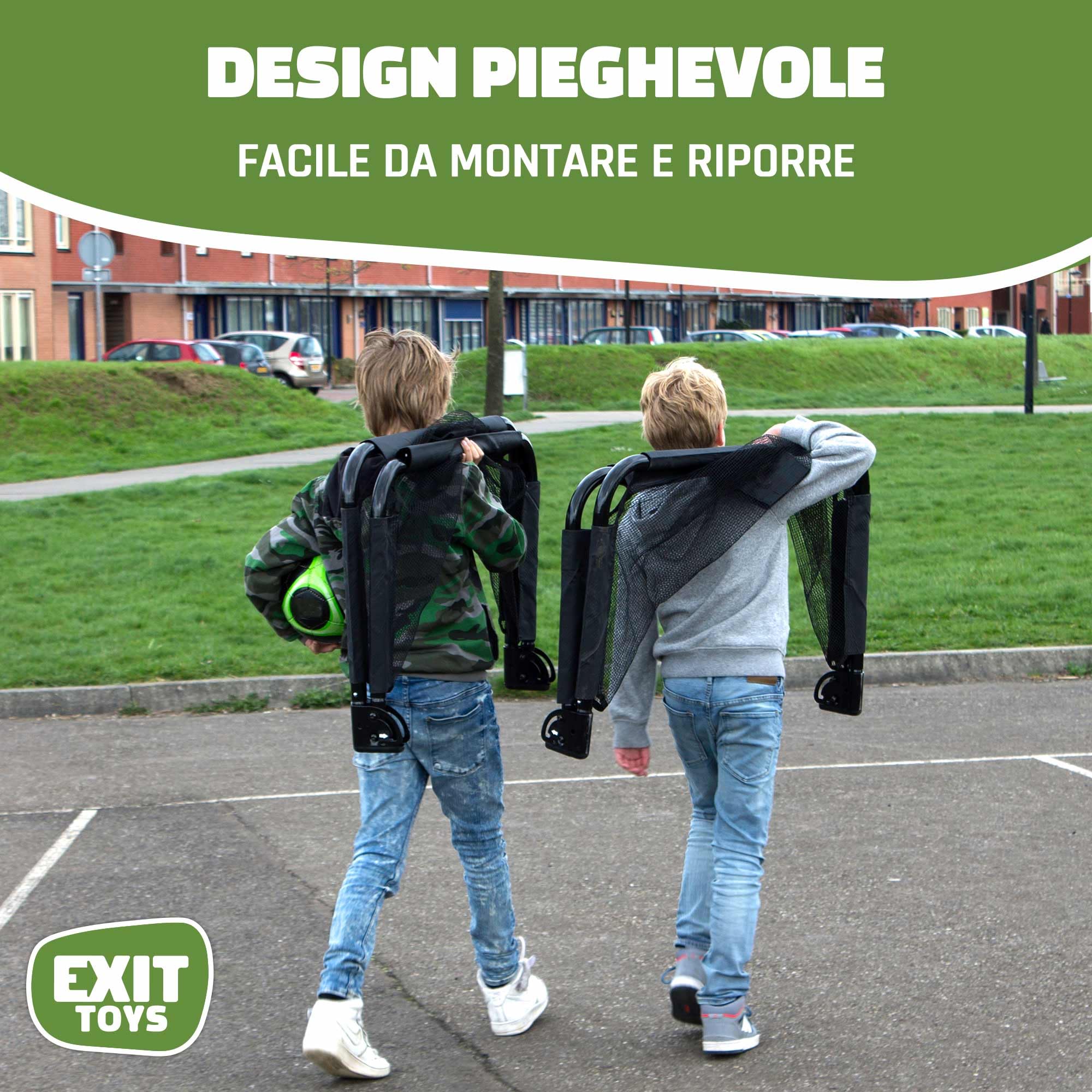 EXIT TOYS 41.00.20.00 - Porta da Calcio, Colore: Nero