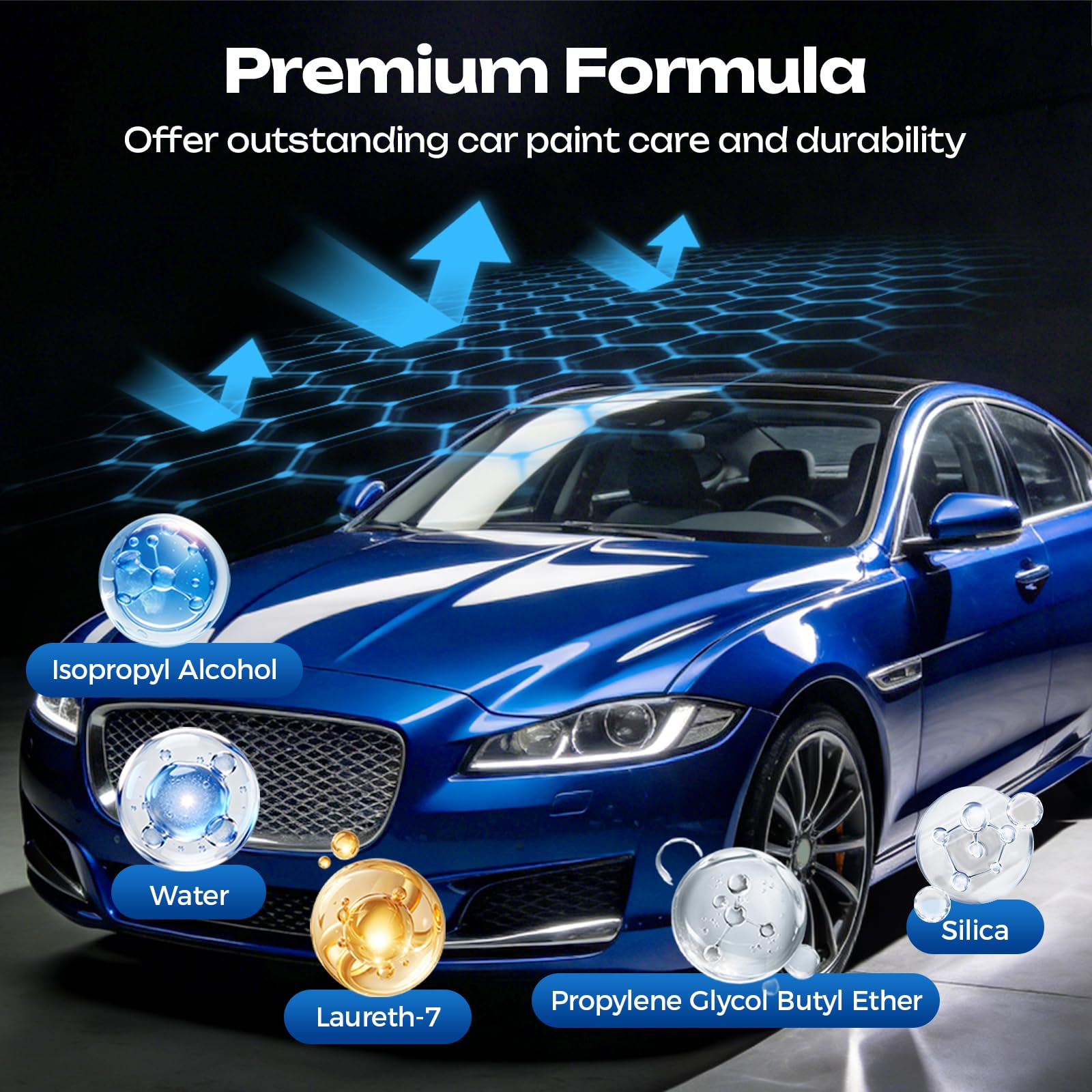 Advanced Car Quick-Acting Coating Agent Spray, 2026 New Car Coating Spray for Shine & Protection, Quick Effect Coating Agent for Car, Waterless Wash Oil Film Emulsion Glass Cleaner (2Pcs) — view 6