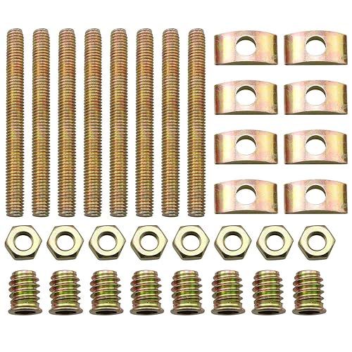 Miniatura 4 de TAODAN 8PCS cuatro en uno muebles de metal que conectan el conector roscado de la varilla con la nuez de media luna