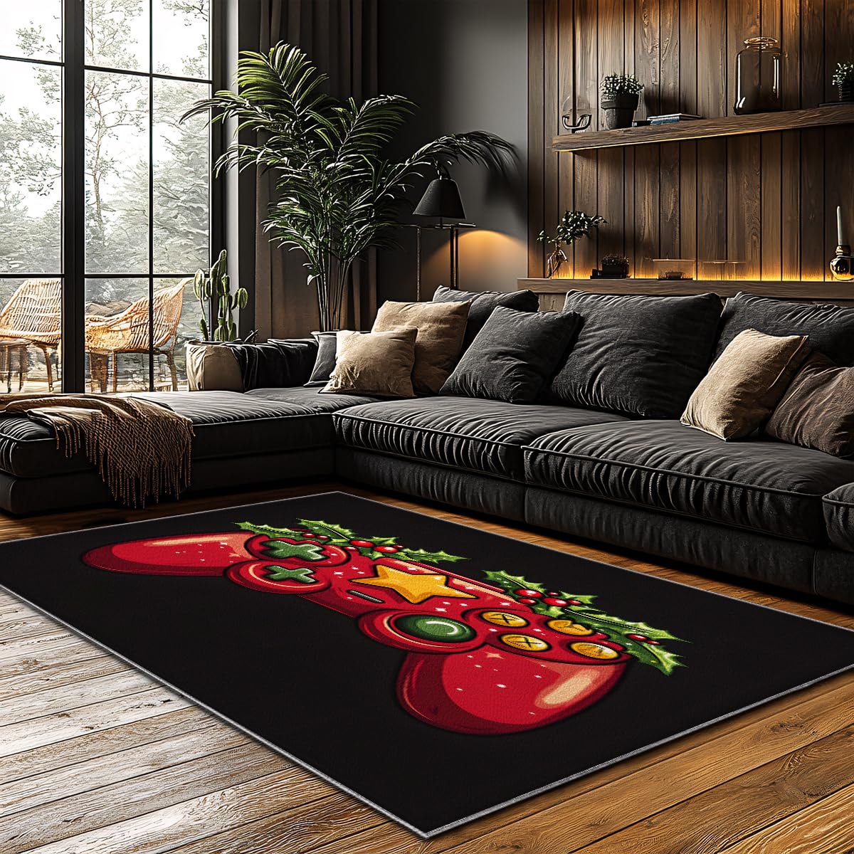 Tapis antidérapant lavable pour salle de jeux motif poignée évitant les glissades