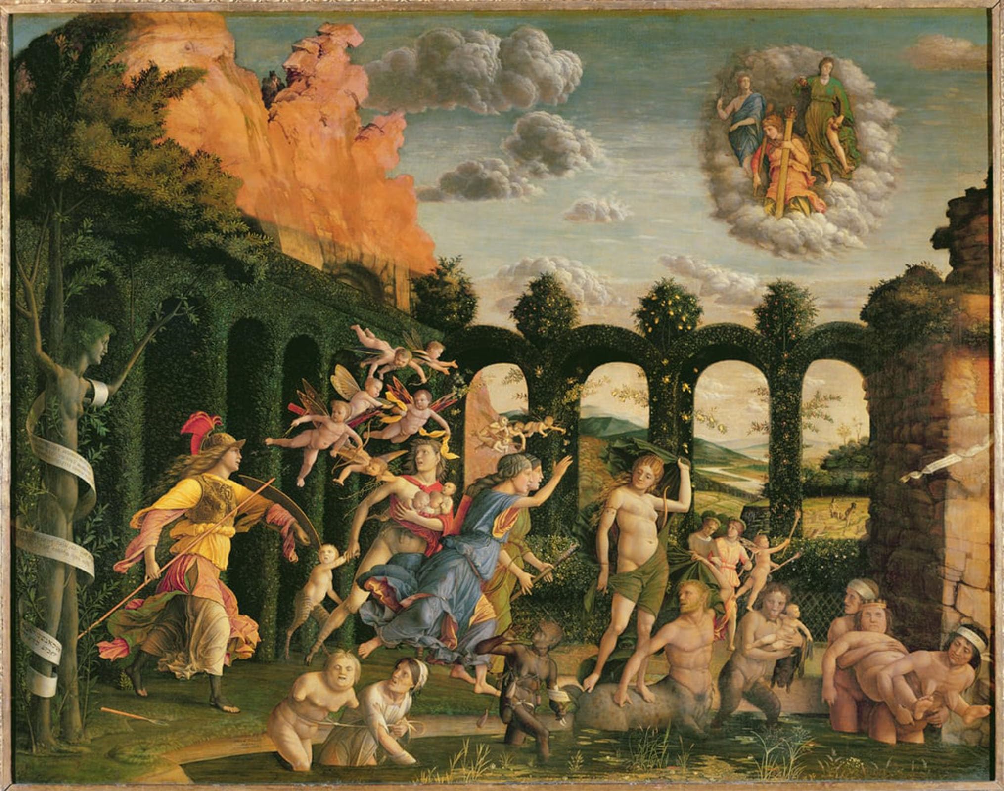 POSTERIIk Famous Print Pop Art Wall Art Graffiti Minerva Chasing the Vices From the Garden of Virtue by Andrea Mantegna Art Prints for Home Decor 60x90cm