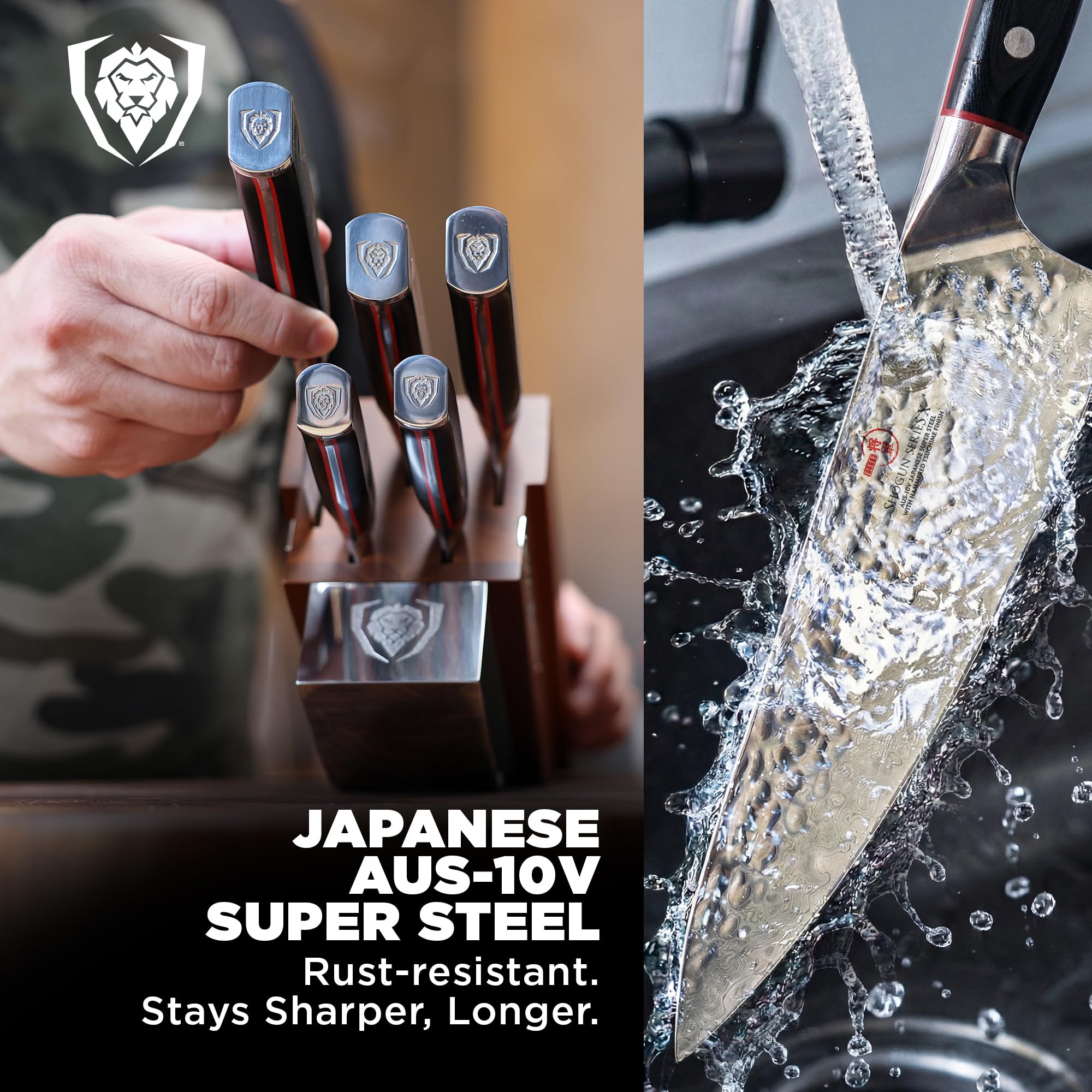 Dalstrong 5-Pc Japanese Knife Block Set - 66-Layer Damascus AUS-10V — Amazon image 4