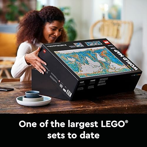 Miniatura 3 de LEGO Art World Map 31203 - Juguete de construcción significativo coleccionable para entusiastas del bricolaje y del mapa nuevo 2021 11695 piezas