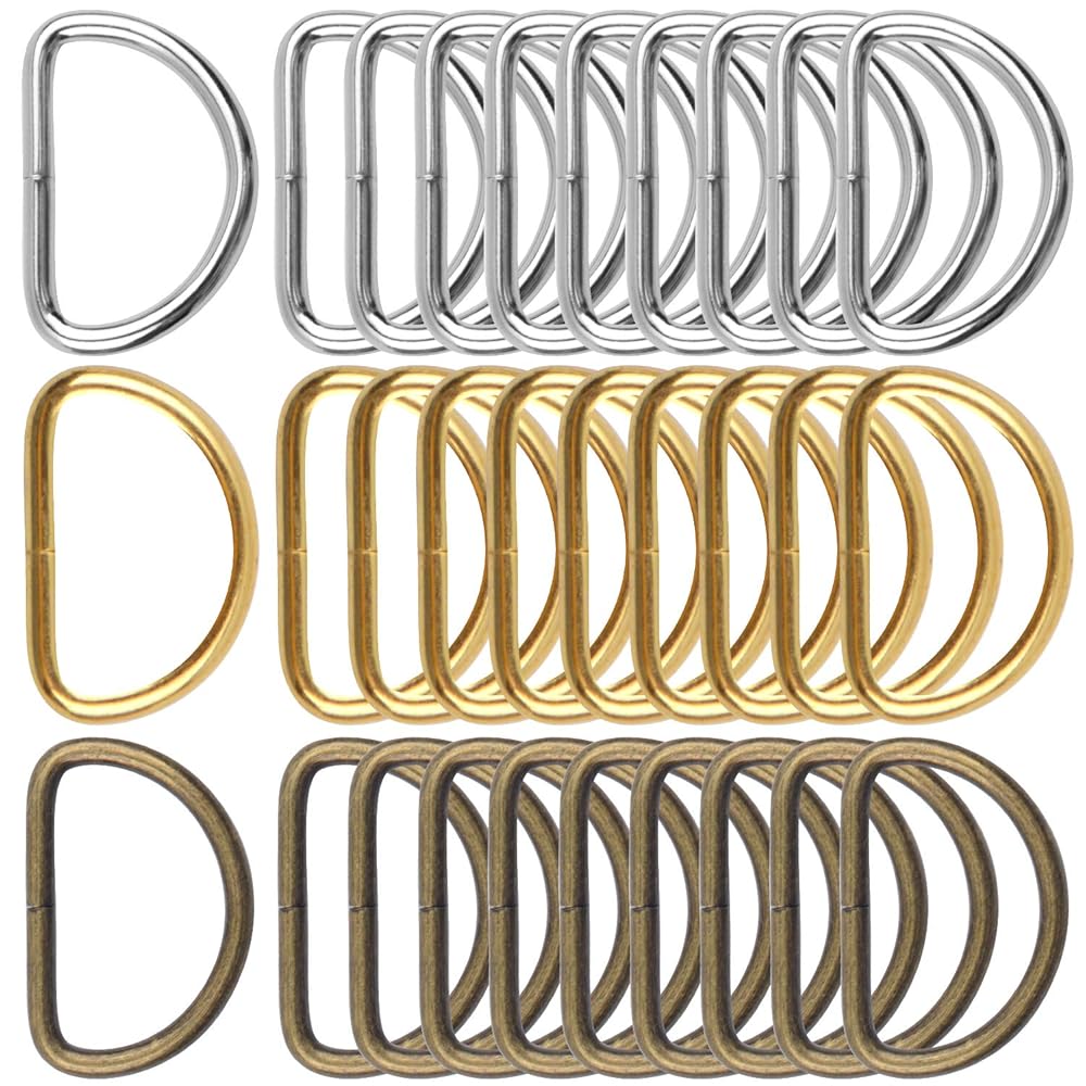 Metal D Ring MEICOCO Buckle, D Shape Rings Non Welded Inch