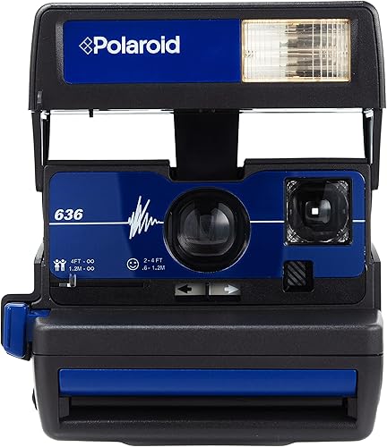 Polaroid Cámara de película instantánea azul 636