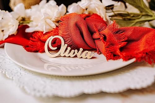 Miniatura 7 de Etiquetas de nombre de madera personalizadas para colocar lugares, tarjetas de lugar personalizadas para bodas, despedidas de soltera y eventos,