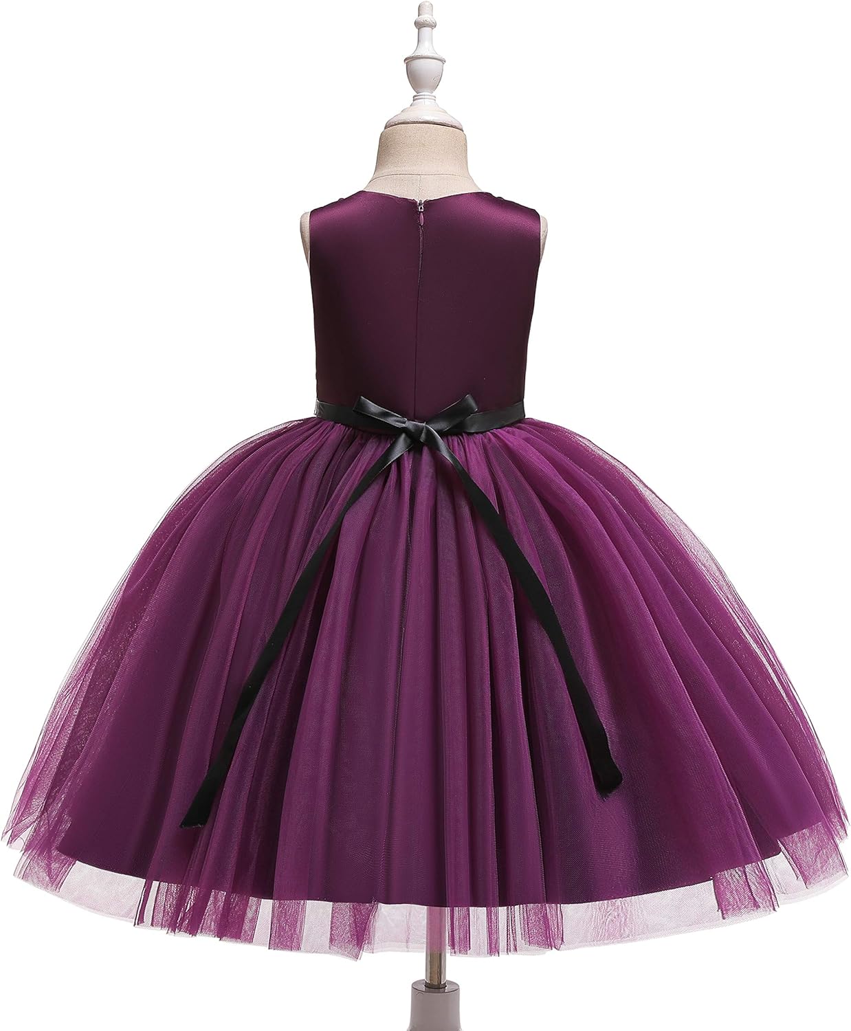 Glamulice Vintage Flower Girl Dress 3D Floral Tulle Pageant Dresses Kids Wedding Bridesmaid Formal Holiday Party Gown - Image 2