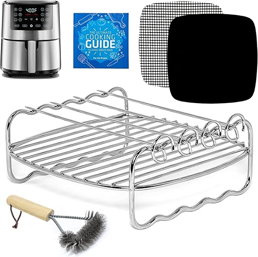 Air Fryer Skewer Rack Grate Compatible with Cosori, Chefman