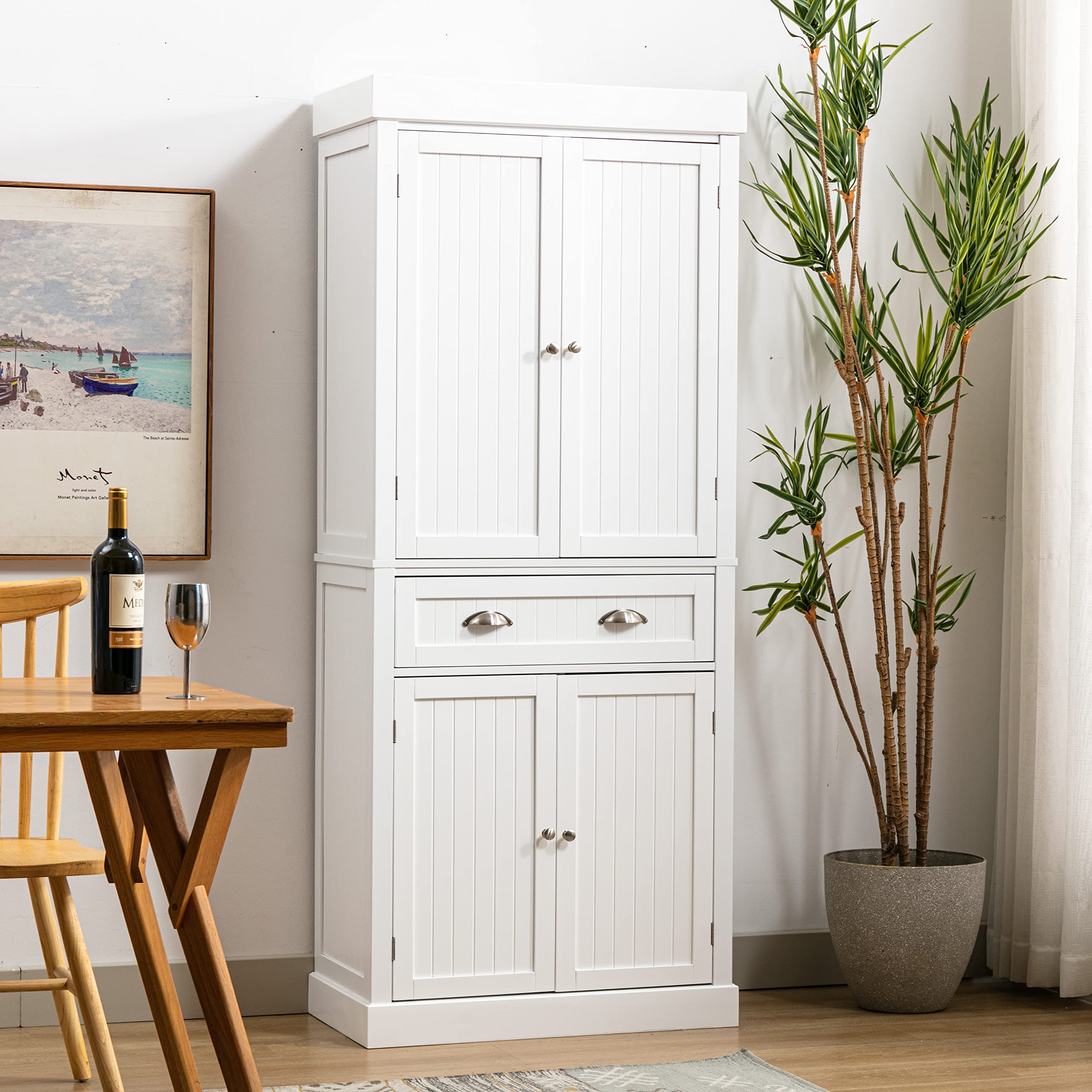 Buy Kitchen Pantry Storage with Door and Shelves, 72